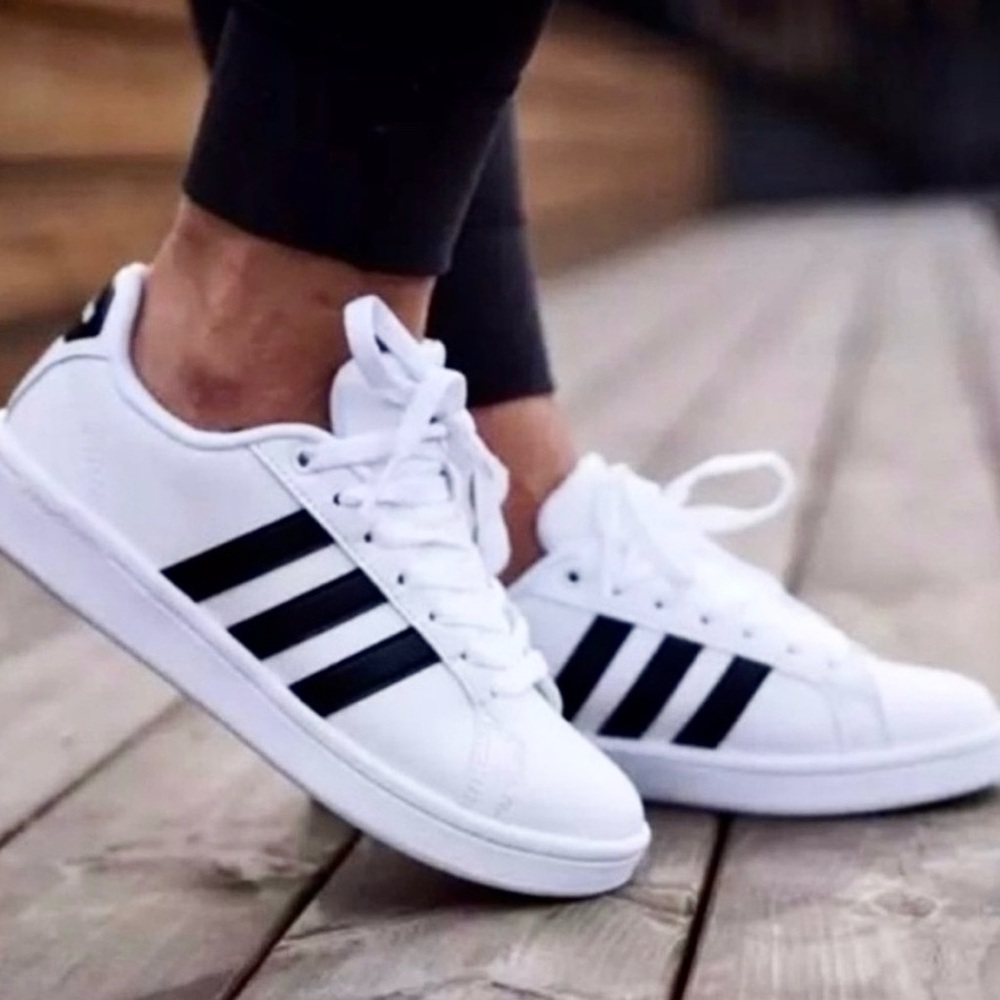 ADIDAS Grand Court Shoes with Cloudfoam- Women Size 8